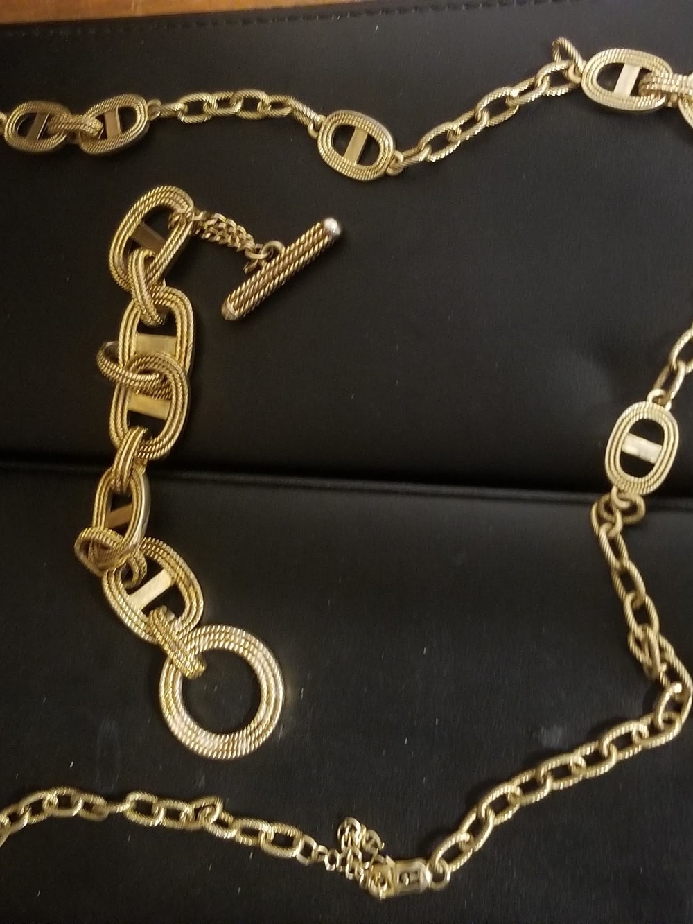 Etienne Aigner Gold-Tone Link Toggle Bracelet And Neckace Set